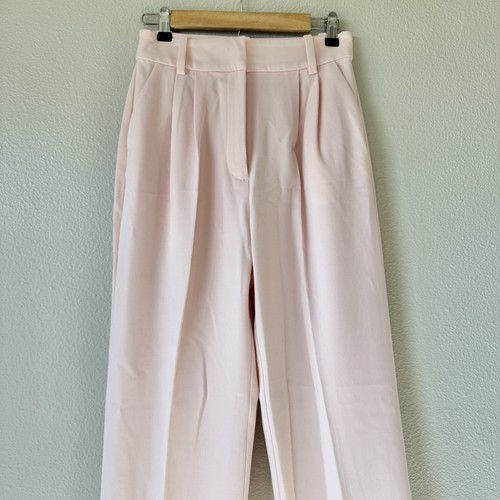 Favorite Daughter Trousers Pants Size 4 Light Pink High Rise Wide Leg Old Money - Picture 9 of 9