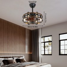 20in Chandelier Ceiling Fan, Ceiling Fan Light With Remote, Ceiling Fan Light