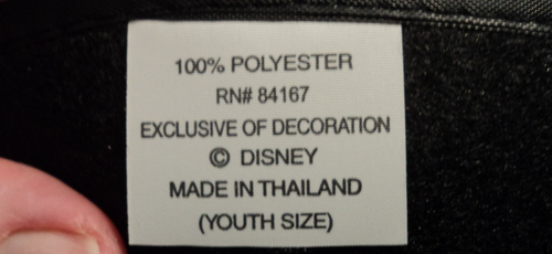 Walt Disney World Mickey Mouse Ears Felt Hat Plastic Ears Chin Strap Youth Size - Picture 3 of 3