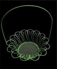 New Green Decorative Metal Wire Basket Rustic Farmhouse Home Decor Accent