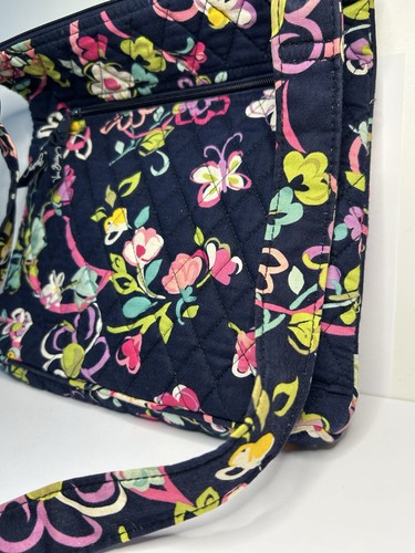 Vera Bradley Crossbody Hipster Bag Ribbons Retired Pattern Adjustable Strap 2012 - Picture 17 of 19