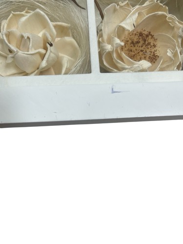 2 Home Decor Schattenkasten Geviertelt Creme Box Creme Blumen Krepp Nest 9,5x9,5x2,5 - Bild 5 von 5