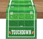 Football Court Table Runner, Touch Down Birthday 14 x 72 inch, Green 