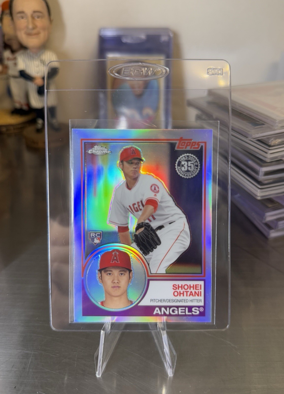 2018 Topps Chrome Shohei Ohtani RC 83T-6 1983 Topps 35th Anniversary Rookie (B)