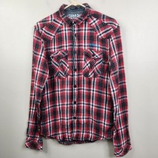 Jack Jones Mens Dual Chest Pocket LS Embroidered Lumberjack Flannel Shirt M