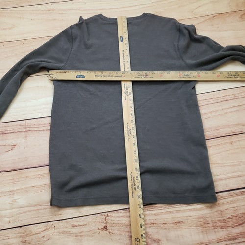Antigua Camisa Azul Marino Hunters Point Para Hombres Grande Gris Manga Larga Pullover Cuello Redondo Top - Imagen 5 de 10