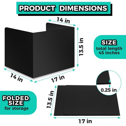 22-Pack Desk Dividers for Students - Durable & Waterproof Plastic Study Carre... - Picture 4 of 9
