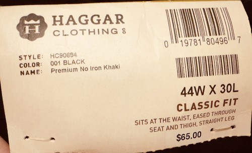 Haggar Para Hombre Premium Sin Hierro Caqui Calce Clásico Cintura Expandible Plisada Frontal - Imagen 3 de 6