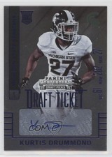 2015 Panini Contenders Draft Picks Kurtis Drummond #210 Rookie Auto RC