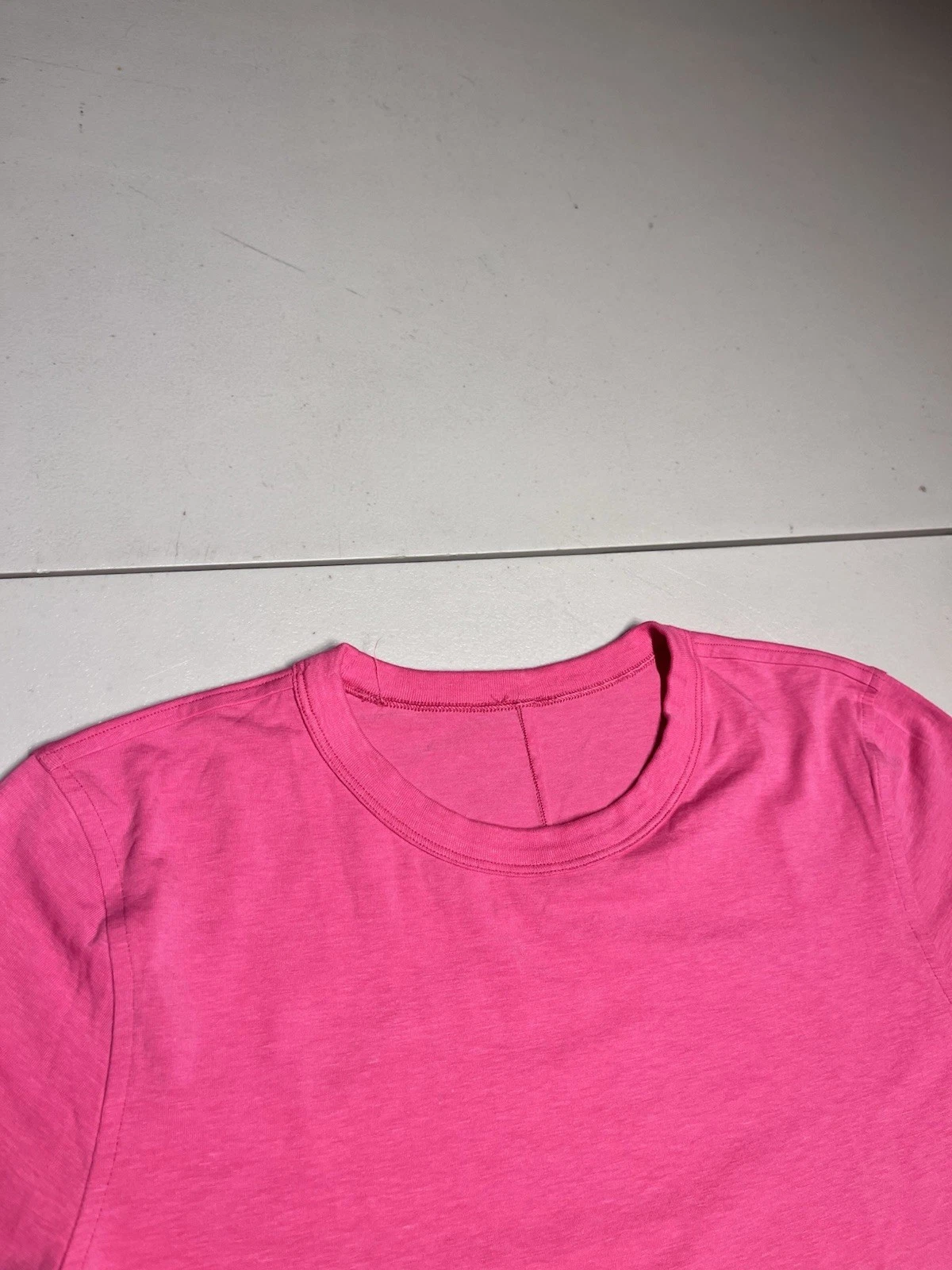 lululemon cropped sonic cotton thin yoga gym shirt