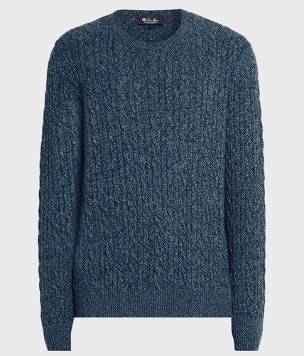 Maglione pullover maglia cavo seta cashmere bambino LORO PIANA 'Treccia' 52 IT $2595+ - Foto 5 di 24