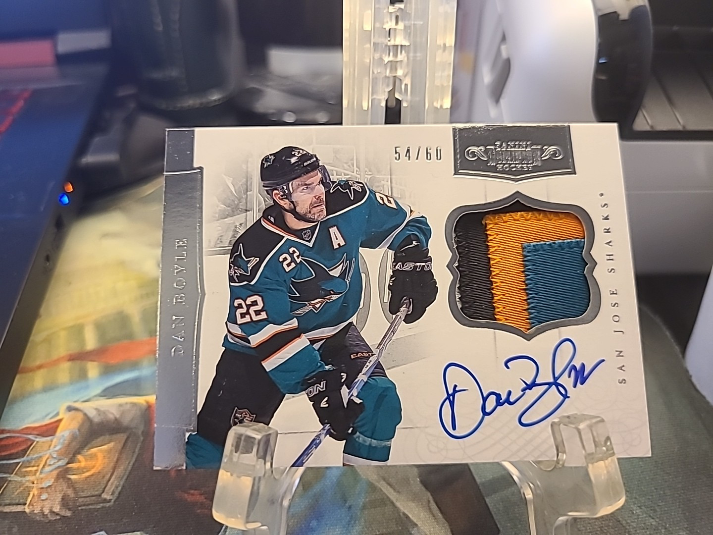2011-12 Panini Dominion Dan Boyle Base Auto Patches 54/60 4 Colors!!!!
