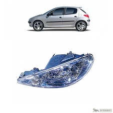 Hauptscheinwerfer links H7/H7 für Peugeot 206 2A/C SW 2E/K CC 2D