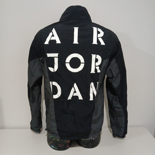 Nike Air Jordan 5 Retro Windbreaker Jacket Black/Grey DD5268-010 Mens Sz M - VGC - Picture 5 of 16