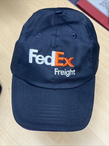 FedEx Freight Navy Embroidered Logo Ball Cap Hat Adjustable Strap - Picture 2 of 11