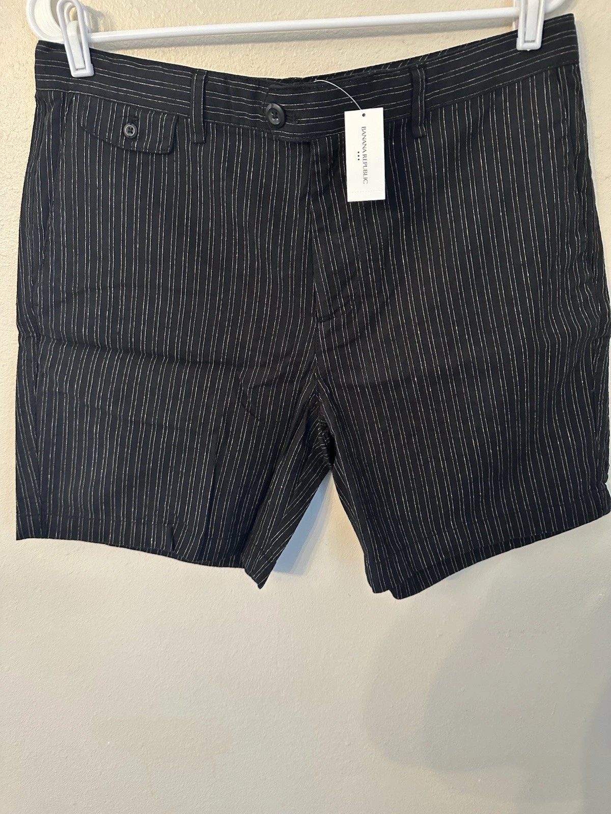 banana republic Men’s Short Black Size 33 Flat Front