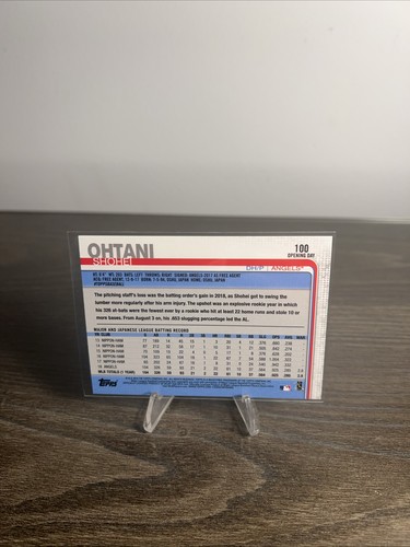2019 Topps Opening Day Red Foil Shohei Ohtani #100 - Picture 2 of 2