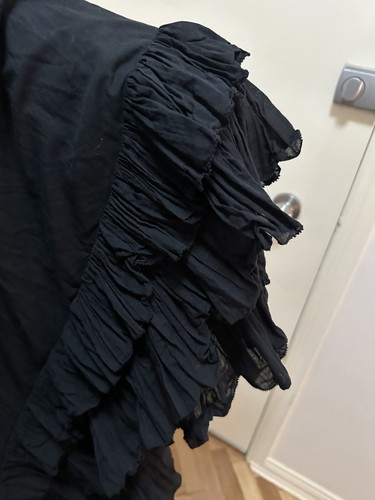 Polo Ralph Lauren Black Ruffle Maxi Skirt Size 4 - Picture 7 of 9