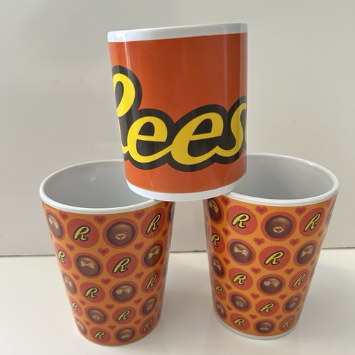 Reese’s Tazas Tazas Lote De 3 Galería Leche Chocolate Cacahuete Mantequilla Tazas Café Té - Imagen 3 de 10