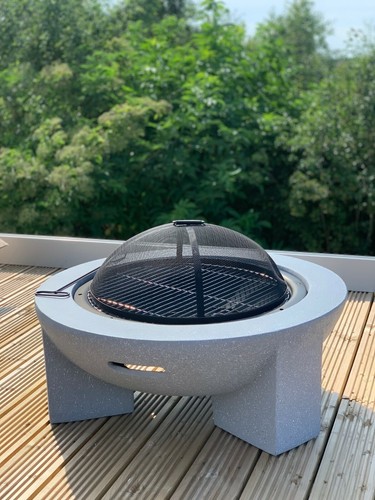 GSD Fire Pit Large Faux Concrete – MgO BBQ Grill Bowl for Garden/Patio! 3 Styles - Picture 12 of 35