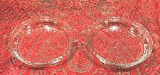 Lot of 2 Anchor Hocking Tempered Glass 9.5โ Deep Pie Plate Made in USA