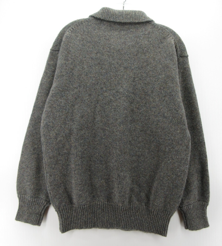 VINTAGE Patagonia Sweater Men Medium Gray Wool Polo Pullover Collared 90s Heavy - Picture 6 of 11