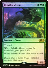 MTG FOIL Pelakka Wurm - Core Set 2019 192