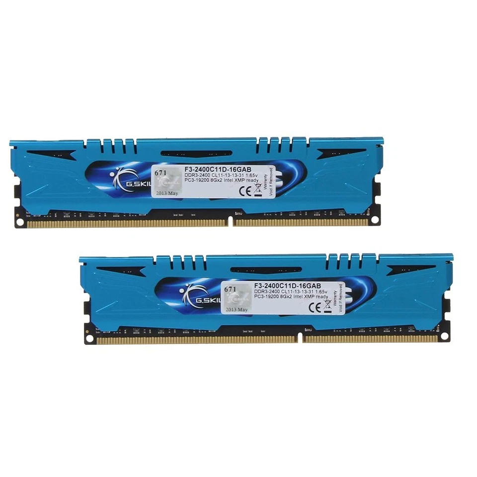 G.Skill Ares 32GB 16GB 8GB DDR3 OC 2400Mhz PC3-19200U Desktop Gaming Memory LOT - Image 4 of 4