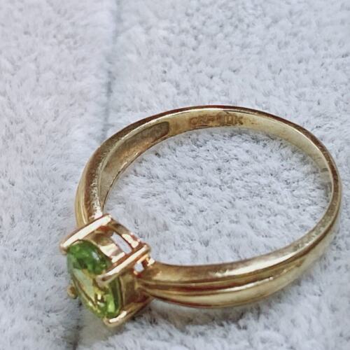 Ovaler Peridot Gelbgold Ring - Bild 3 von 6