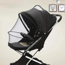 Pet Stroller 4 Wheels Mosquito Net Protection Mesh