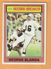 George Blanda Oakland Raiders 1976 Topps #1 HOF Kentucky Wildcats Youngwood PA