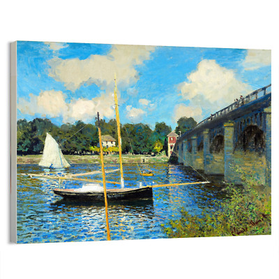 1874 The Bridge at Argenteuil Claude Monet Poster or Canvas Print Wall Art Print
