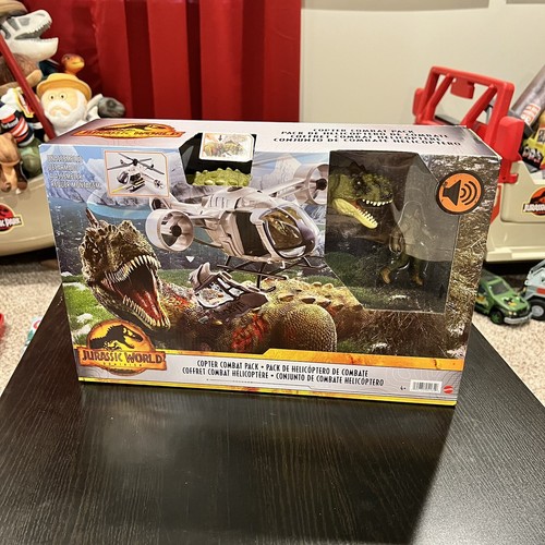 NEW 2022 Mattel Jurassic World Dominion Copter Combat Pack Rajasaurus - RARE - Picture 1 of 7