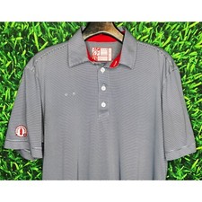 Chick-Fil-A Oobe Team Style Uniform Employee Polo Shirt Men  s Medium Striped