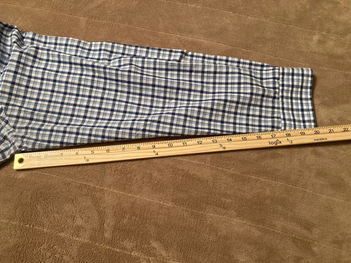 Johnston & Murphy - Herren - Langarm geknöpftes Shirt - blau/weiß Gingham XXL - Bild 6 von 10