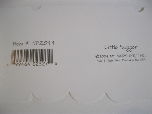 Baseball Frame Up & Little Slugger Die Cut / My Mind's Eye - Bild 5 von 5