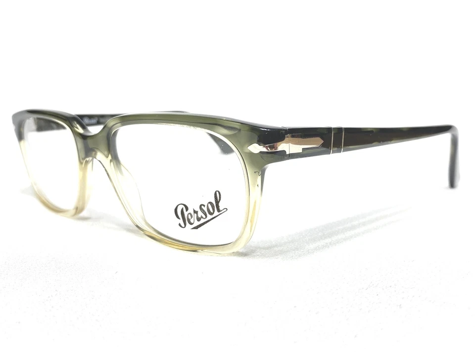 NUEVO Persol PO3131V 1038 Hombres Verde/Transparente Diseñador Monturas 52/18 Foto 2 de 4