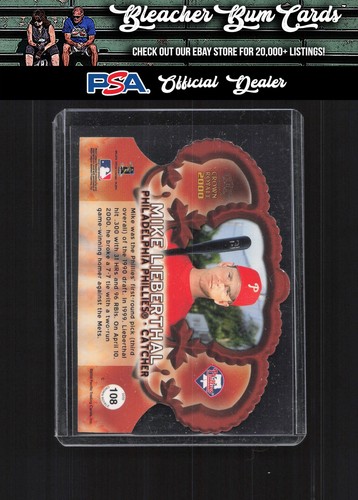 2000 Pacific Crown Royale 108 Mike Lieberthal Platinum Blue #/75 - Picture 2 of 2