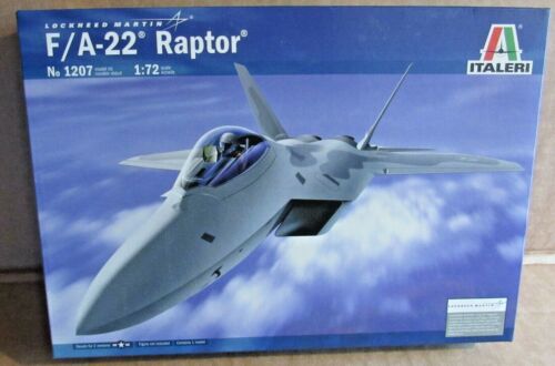 ITALERI LOCKHEED MARTIN F/A-22 RAPTOR MODELLBAUSATZ IM MASSSTAB 1:72 USA KAMPFFLUGZEUG