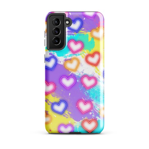 Neon Hearts V1 Tough Case for Samsung® - Picture 11 of 18
