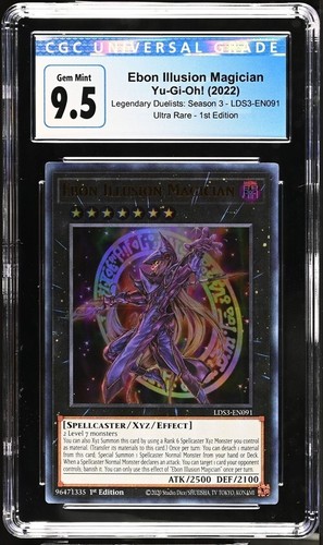 Yugioh! Ebon Illusion Magician LDS3-EN091 Ultra Rare 1st Edition GMT CGC 10 - Picture 2 of 3