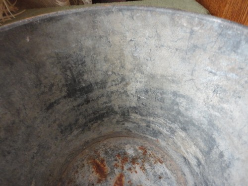 Galvanized Pot Heavy Duty Metal Deep Vintage - Picture 11 of 12