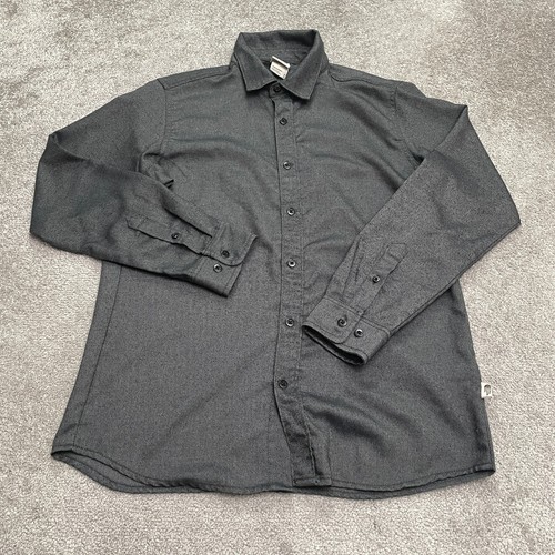 The North Face Shirt Mens Medium Dark Gray Long Sleeve Button Down Casual Work