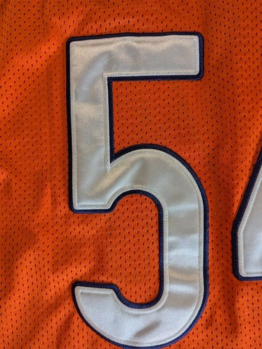 Authentic Brian Erlacker Chicago Bears Orange Stitched Jersey Size 54 - Picture 14 of 17
