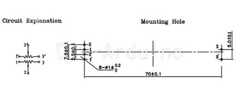 1/5/10 X 75 mm Behringer mezclador fader B10K doble potenciómetro recto doble - Imagen 20 de 21