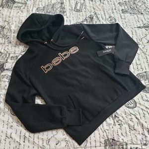 Bebe Sports Gold Sequin Logo Jacket Hoodie Size Large Ebay