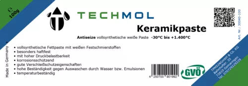 Keramikpaste Keramik Paste Fett 100g Tube Anti Seize Techmol Bremsenpaste