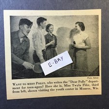 1952 Magazine Article. Miss Twyla Pifer. Dear Polly