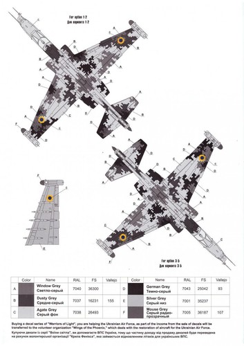 Foxbot FM 32-001 Massukhoi SU-25M1 Digital Camouflage 1/32 Ukranian Air Forces - Bild 2 von 12