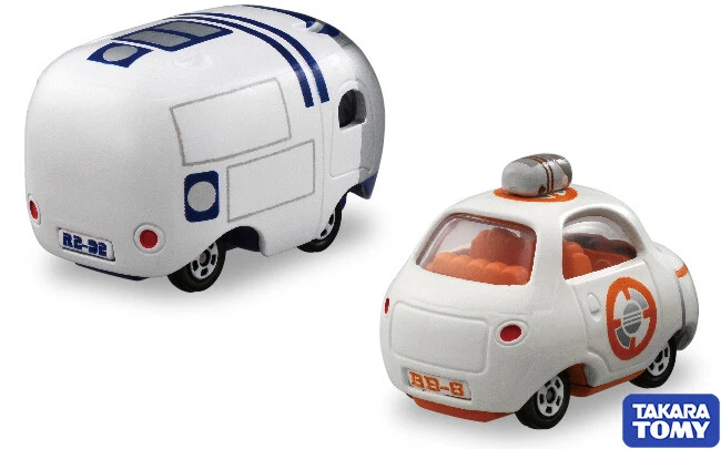 Original Tomica Star Wars Star Cars Tsum Tsum BB-8 & R2-D2 - Image 3 of 3